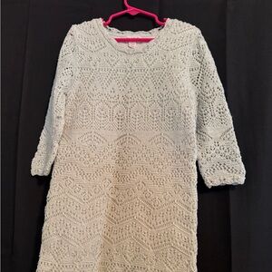 Girls 7/8 cream dress, Cat & Jack with shimmering speckles.